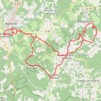 Nontron 44 kms GPS track, route, trail