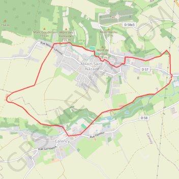 Souchez-Carency-Ablain Saint Nazaire GPS track, route, trail