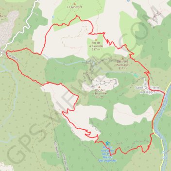 St Guilhem le desert cap de la Pousterle GPS track, route, trail