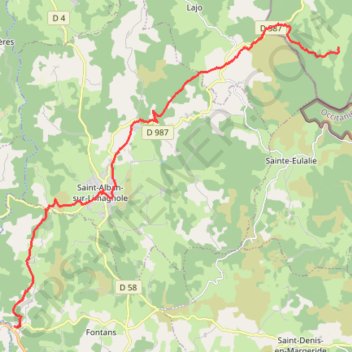 Le Sauvage - Les Estrets - Chemin de Compostelle GPS track, route, trail