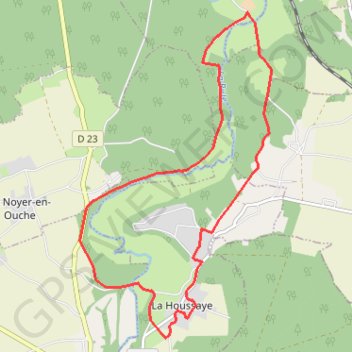 Circuit des Moulins - La Houssaye GPS track, route, trail
