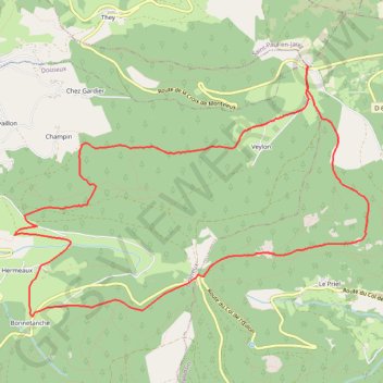 Croix de Montvieux GPS track, route, trail