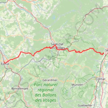 Itinéraire de Orschwiller à KTM EPINAL/TRAJECTOIRE MOTO, Rue de Nancy, Épinal GPS track, route, trail