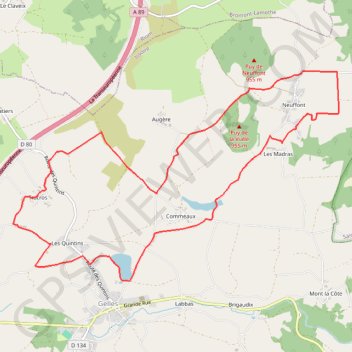 Le Puy de la Vialle GPS track, route, trail