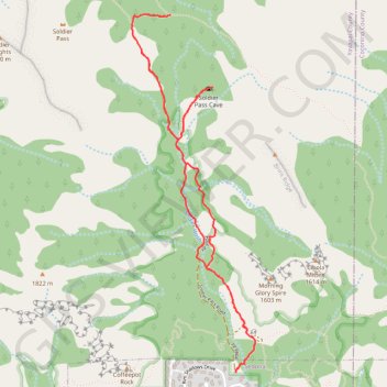 Soldier Pass Cave and Soldier Pass Trail Loop GPS track, route, trail