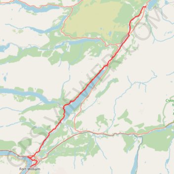 Great Glen Way (Fort William to Fort Augustus) GPS track, route, trail