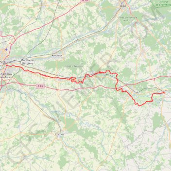 De Tours - Selles-sur-Cher GPS track, route, trail