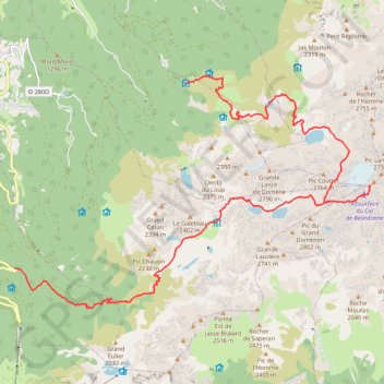 Rando Croix de Belledonne GPS track, route, trail