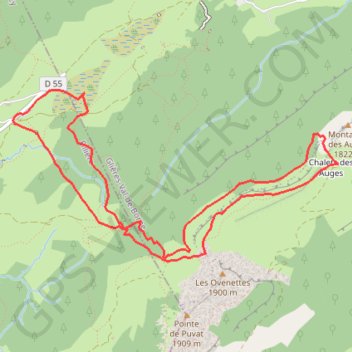 Glières - Montagne des Auges GPS track, route, trail