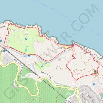 Sentier littoral Argelès Collioure GPS track, route, trail