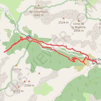 Plateau de Sestrière et cabane de la Braissa avec retour par Gianto GPS track, route, trail