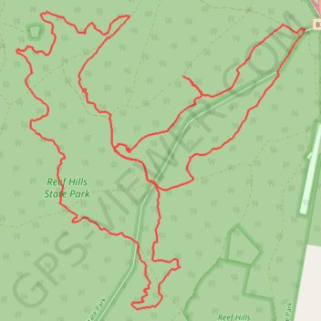 Reef Hills State Park GPS track, route, trail