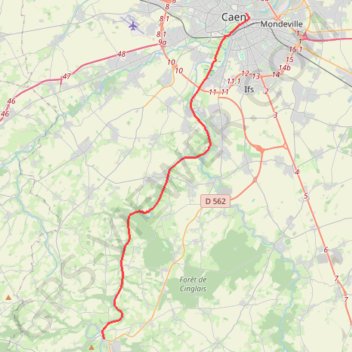 Caen / Thury-Harcourt GPS track, route, trail