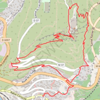 Tour de la Tête de Chien GPS track, route, trail