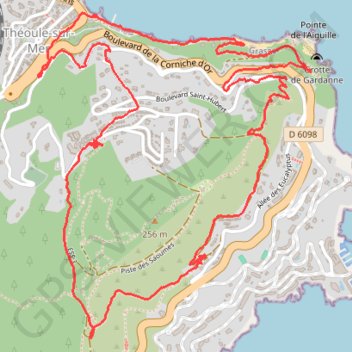Autour de Théoules GPS track, route, trail