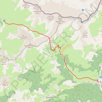 5ème jour du tour du Queyras GPS track, route, trail