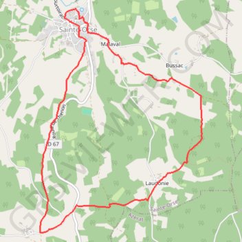 Sainte-Orse - Boucle de Laudonie GPS track, route, trail