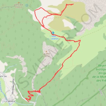 Montagne de Sous-Dine par le Pas du Roc GPS track, route, trail
