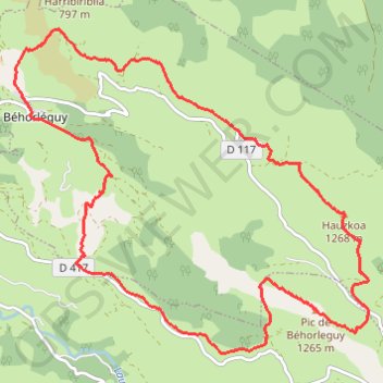 Egurmendi Hauscoa Behorlegi Armiaga GPS track, route, trail