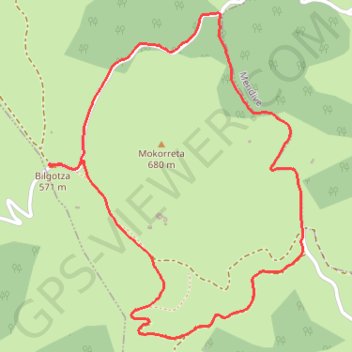 Tour du Mokorreta GPS track, route, trail