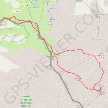 PIC ANIE o AUÑAMENDI (2.504m) desde Col de la Pierre St Martin GPS track, route, trail