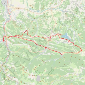 De Foix au lac de Montbel GPS track, route, trail