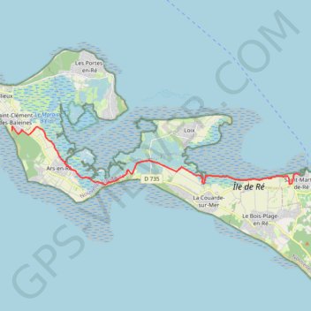 Baleine vers st Martin de Ré GPS track, route, trail
