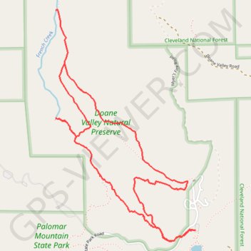 Doane Valley Loop GPS track, route, trail